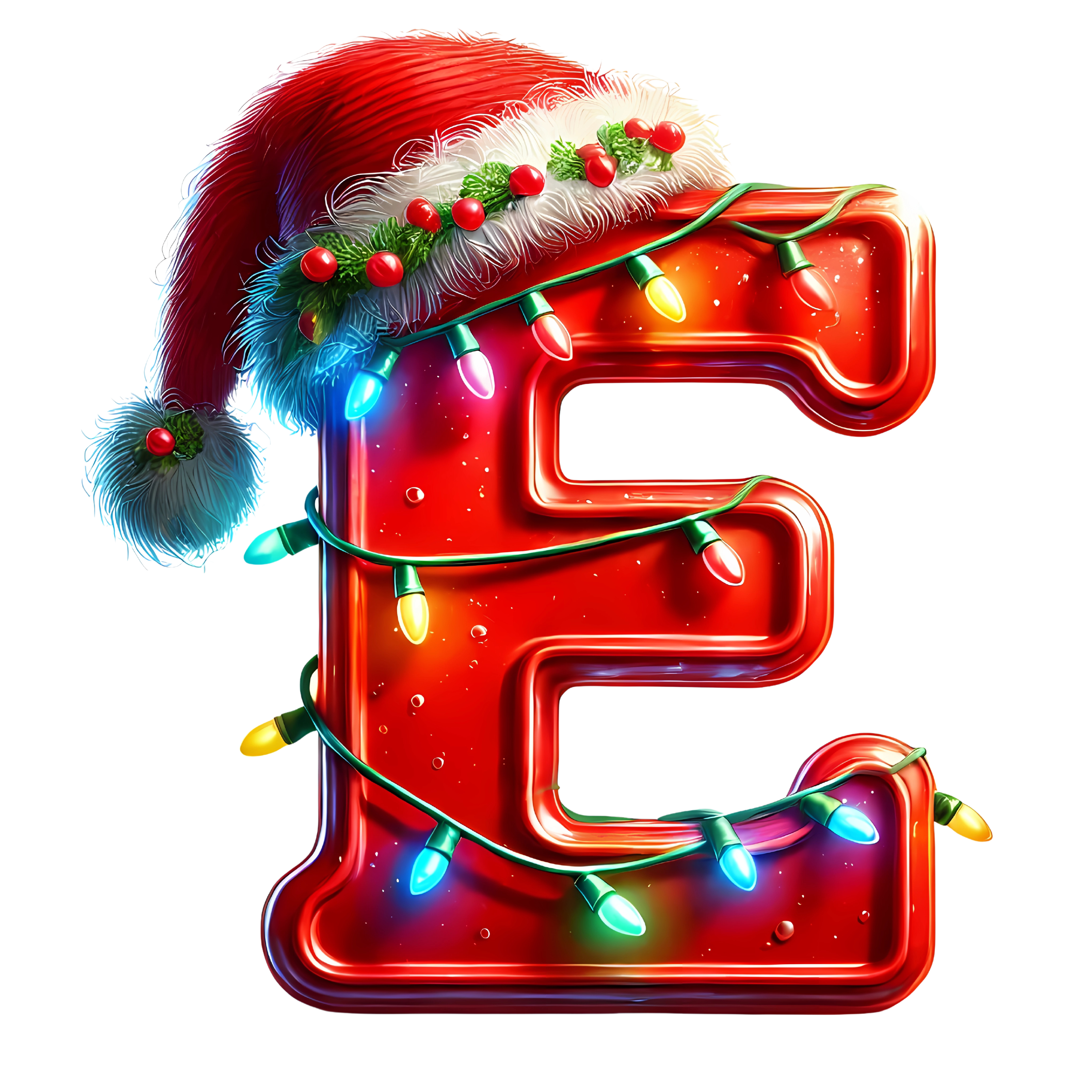 Motive " Christmas BUCHSTABEN Rot " Buchstaben Auswahl für Druck